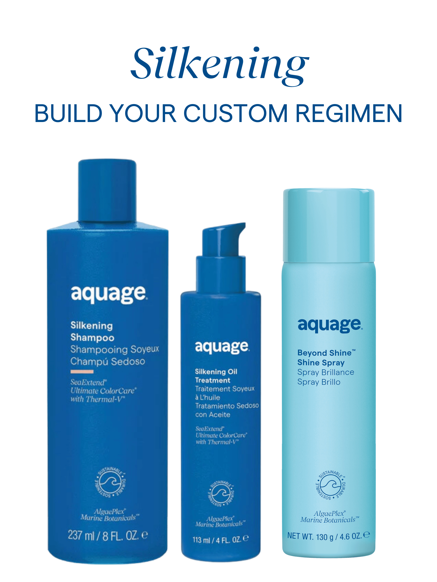 Aquage Hair Shampoo Build your Own Silkening Bundle