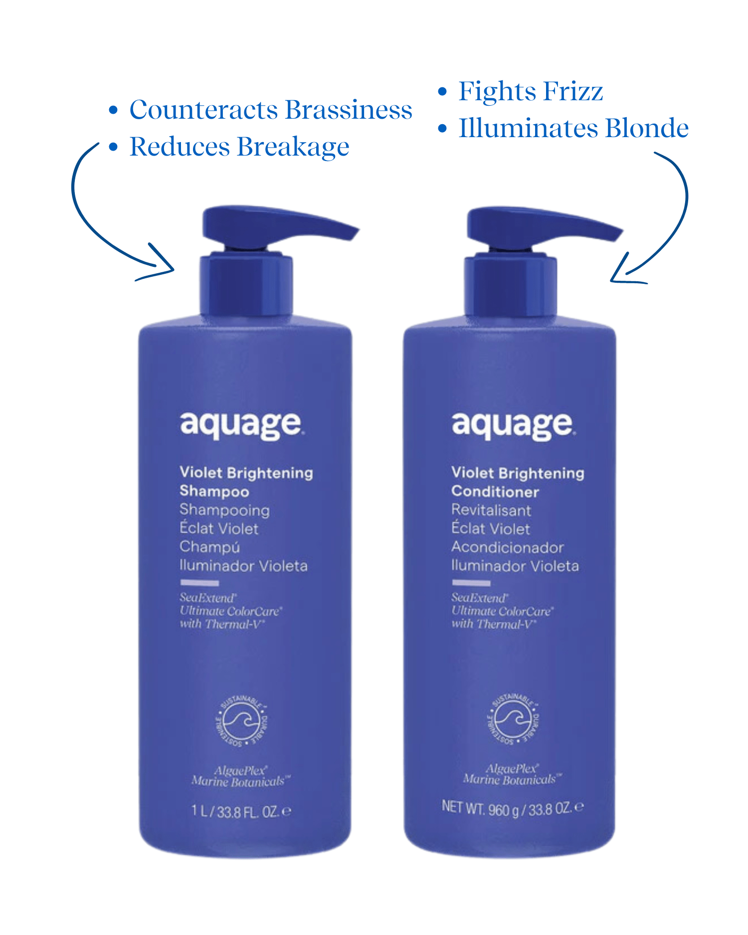 Aquage Hair Violet Brightening Liters Bundle